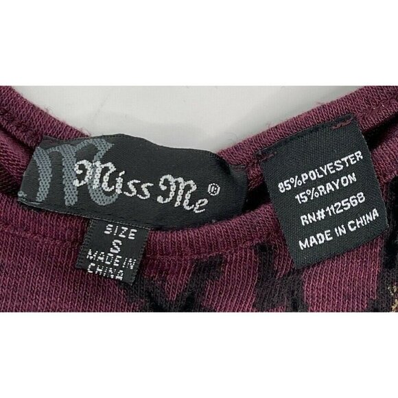 Miss Me Sz S Womens Tribal Beaded Embellished Gathered Ruched Blouse Top Aztec - Picture 10 of 10